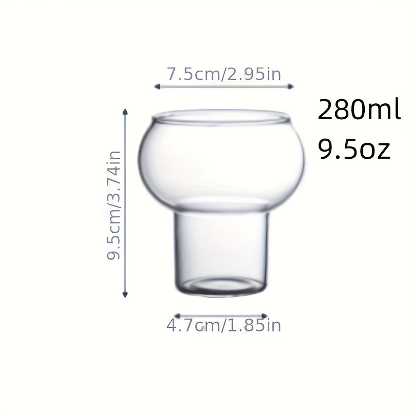 2pcs/set Glass Cup, Creative Structured Clear Water Cup For