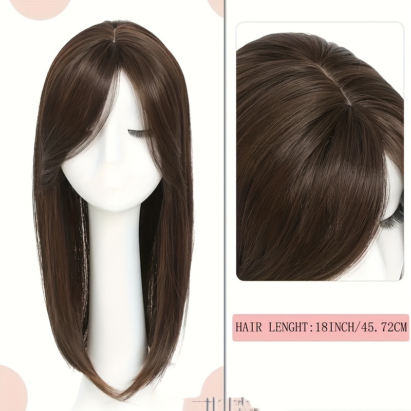 topper with hair bangs synthetic hair clip in hair extensions for daily   accessories halloween christmas details 1