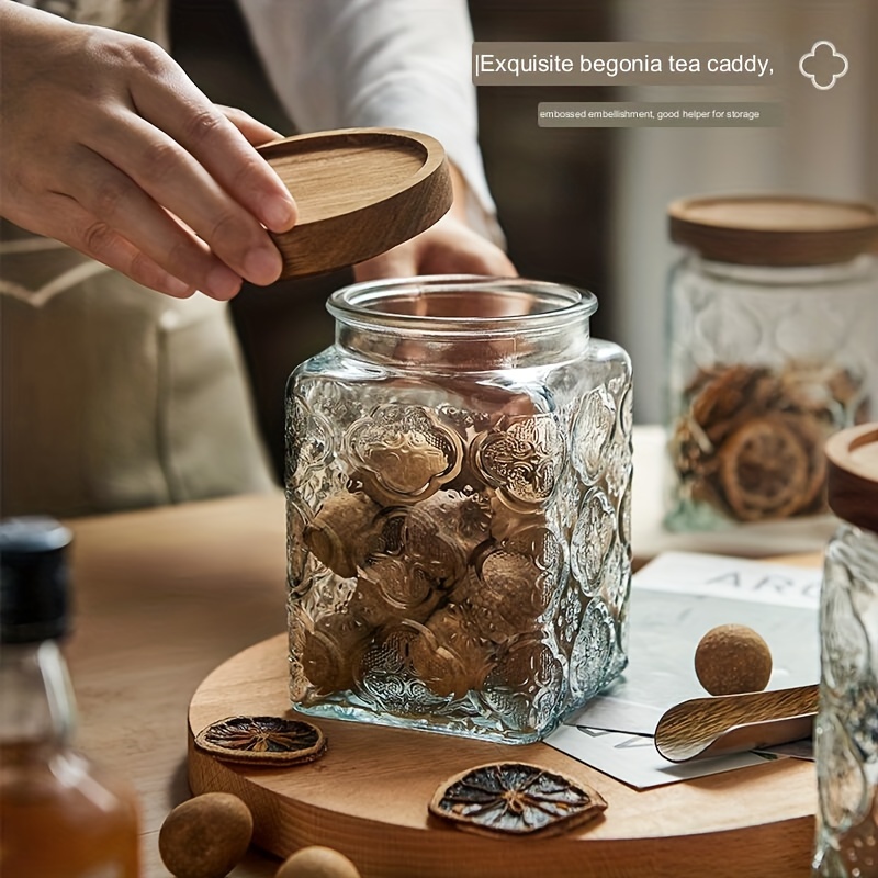 Glass Storage Jar Candy Jars With Lids Food Storage - Temu