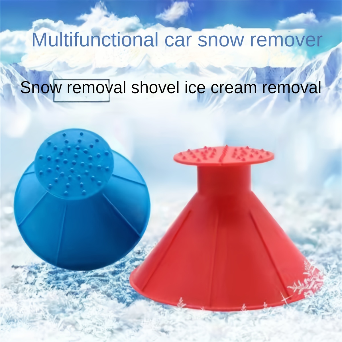 1pc Large Size Car Windshield Wiper, Ice Scraper, Multifunctional Snow  Scraper, Magic Cone Shape Lightweight Plastic Snow Show Christmas Gift