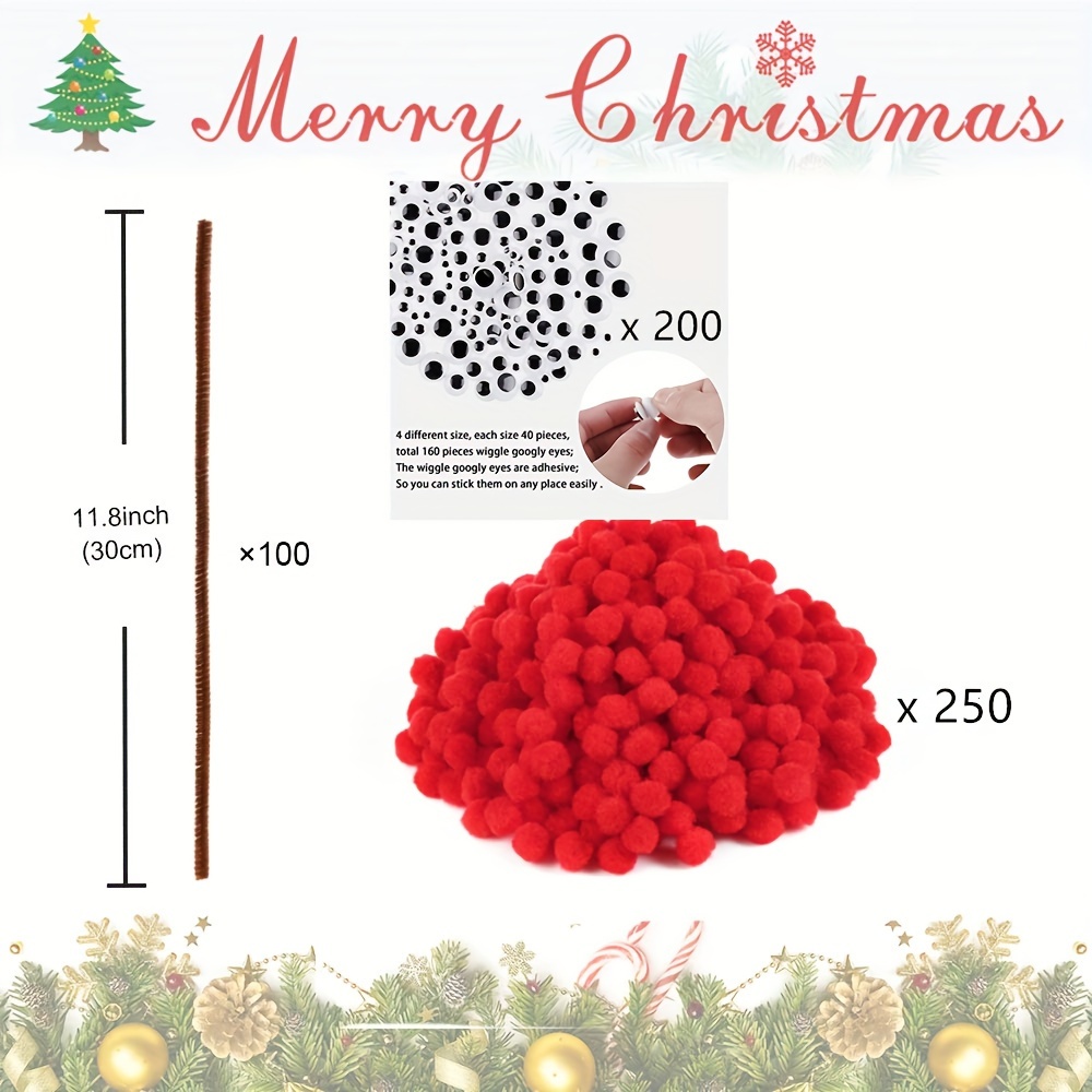 Christmas Pipe Cleaners Sets Include Brown Craft Chenille - Temu