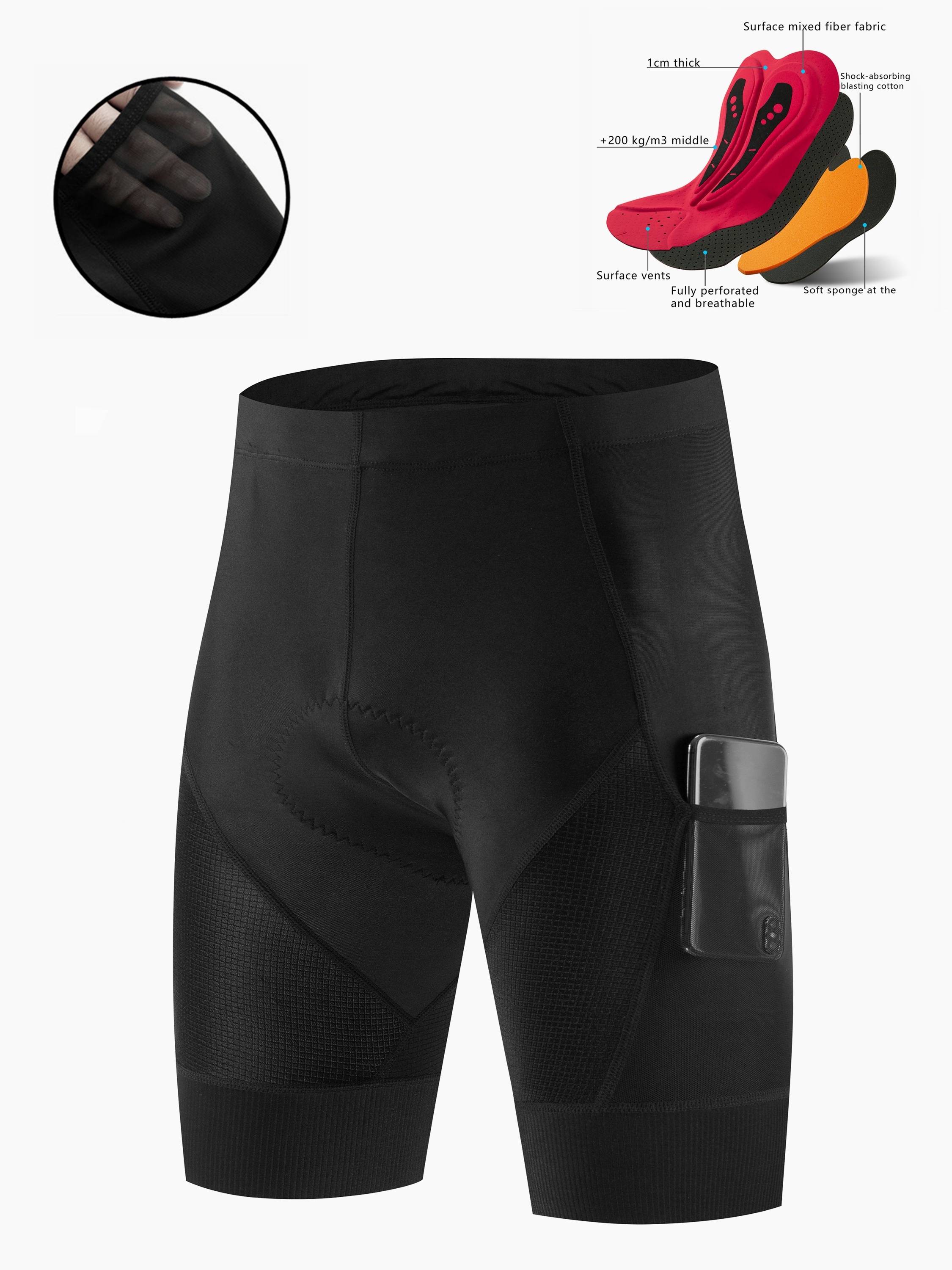 Men's Mountain Bike Shorts 3d Padding Liner - Temu