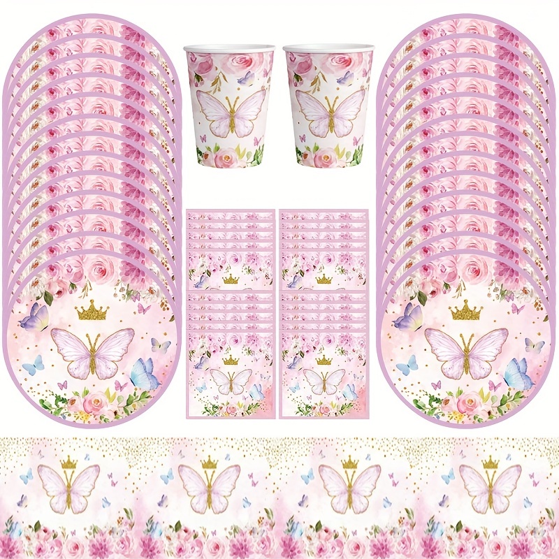 Floral Paper Plates And Napkins Party Supplies Serves 10 - Temu