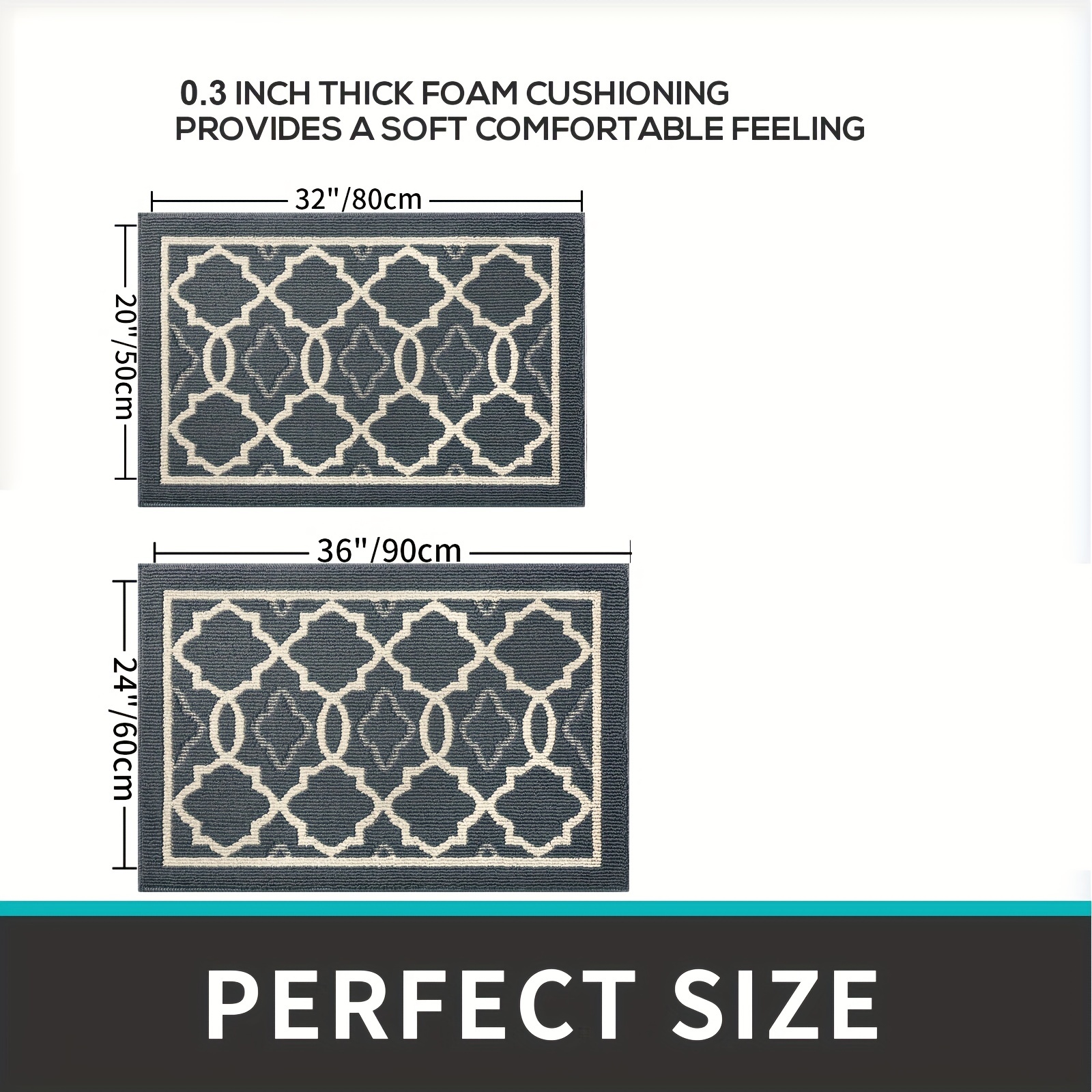 TIMO Indoor Doormat, Front Door Mat 20x32 Absorbent Rubber Backing Non  Slip Door Mats, Machine Washable Resist Dirt Low Profile Rugs for Entryway