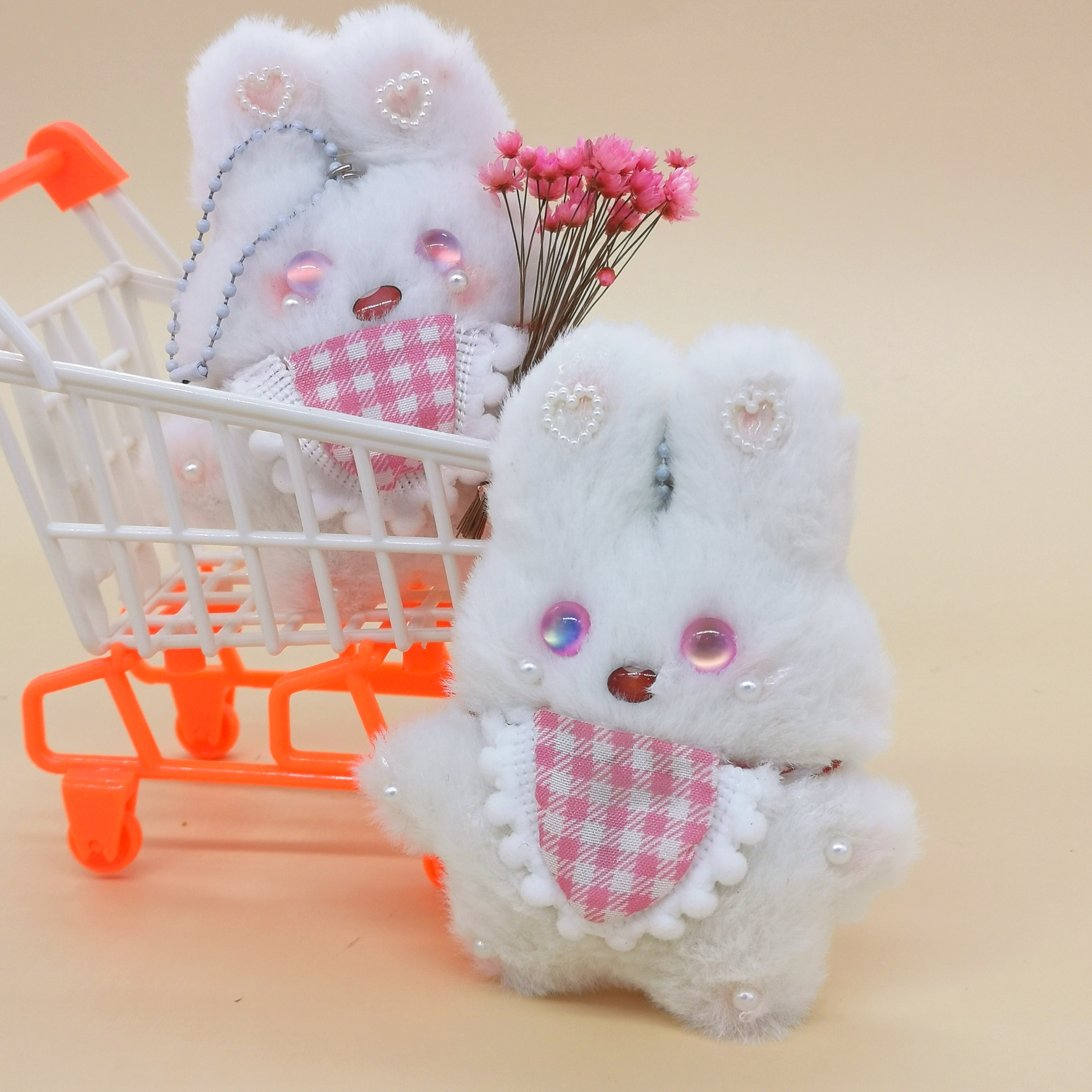 Boc 30cm Rabbit Keychain Cute Stretchable Long Ears Bunny Doll