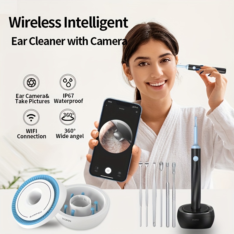 Otoscope Oreille, 1080P HD Kit Camera Oreille d'élimination du cérumen avec  6 lumières LED, 3,5mm Nettoyant Oreille, IP67 étanche Endoscope Camera,  Adapté aux Smartphones et Tablettes IOS et Android : : Commerce