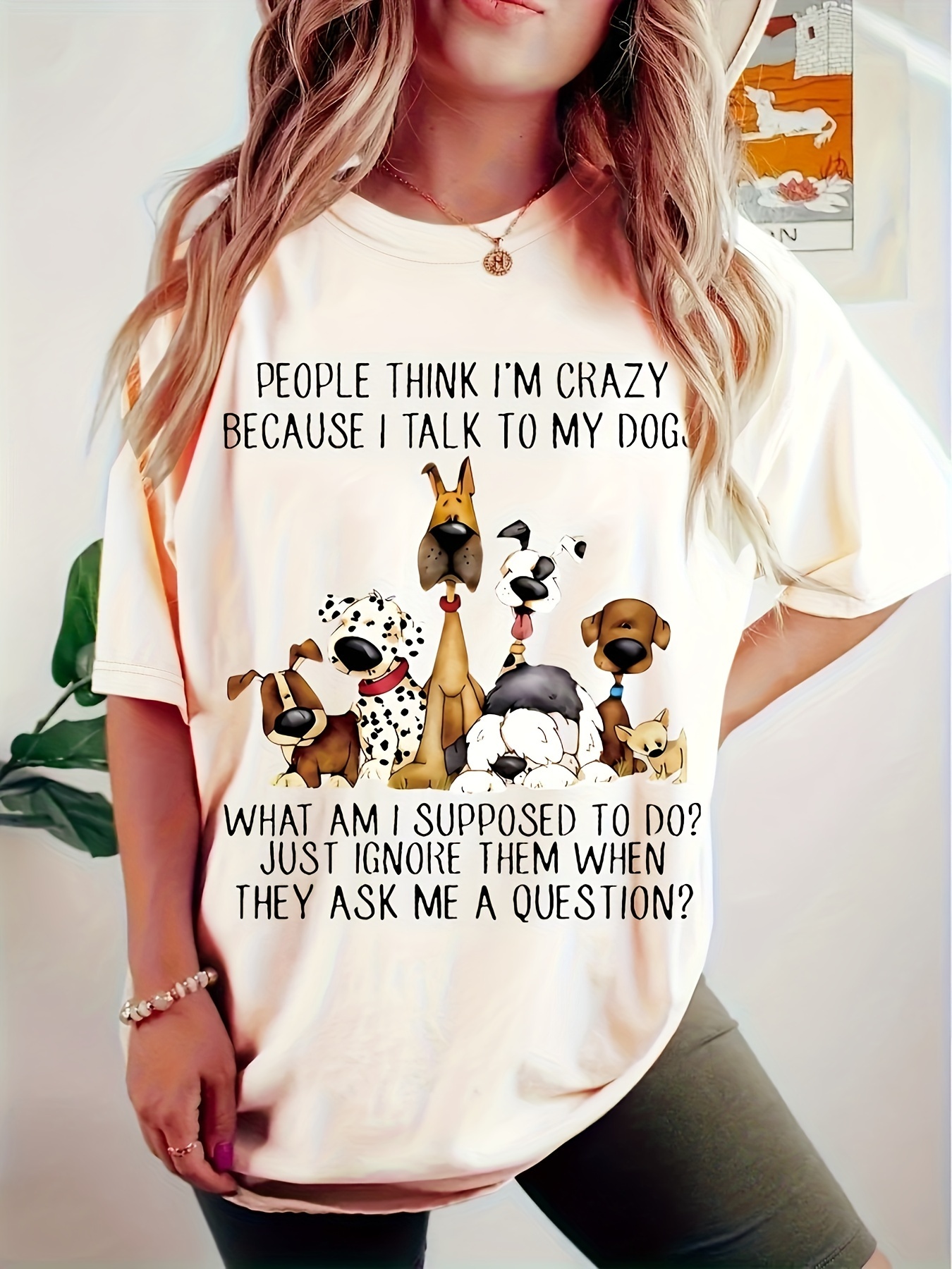 Buy Crazy Dog T-Shirts Womens Funny Leggings Cute Elastic