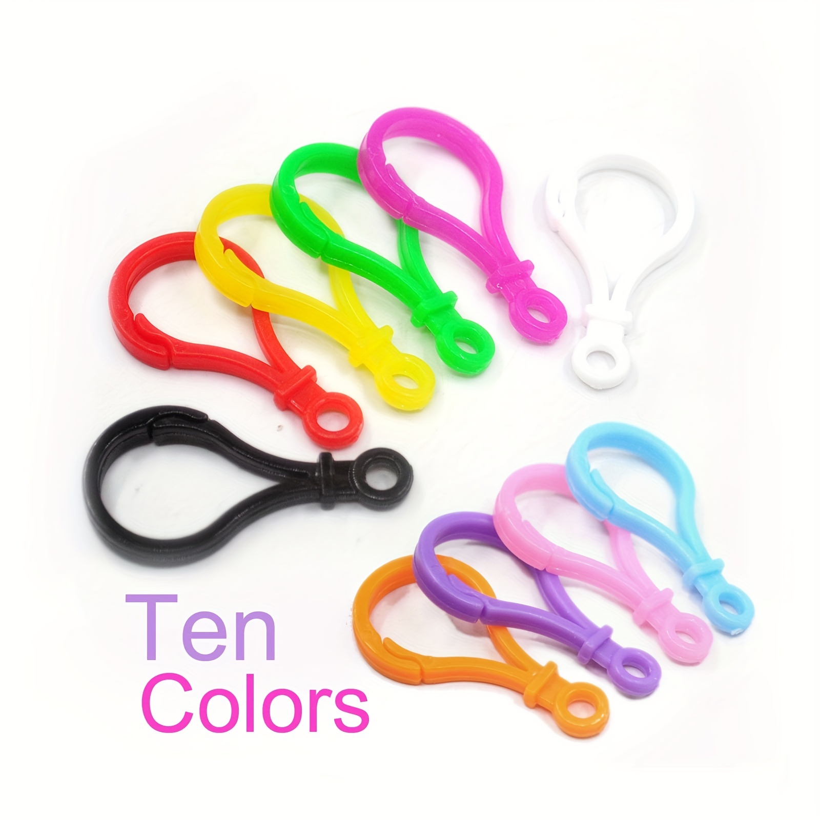 Hard Durable Plastic Lobster Claw Clasps Hooks Split Key - Temu