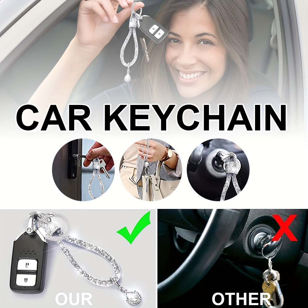 Acheter Clés de voiture porte-clés de voiture en cristal pour femmes porte- clés accessoires avec strass scintillants porte-clés de voiture à la mode