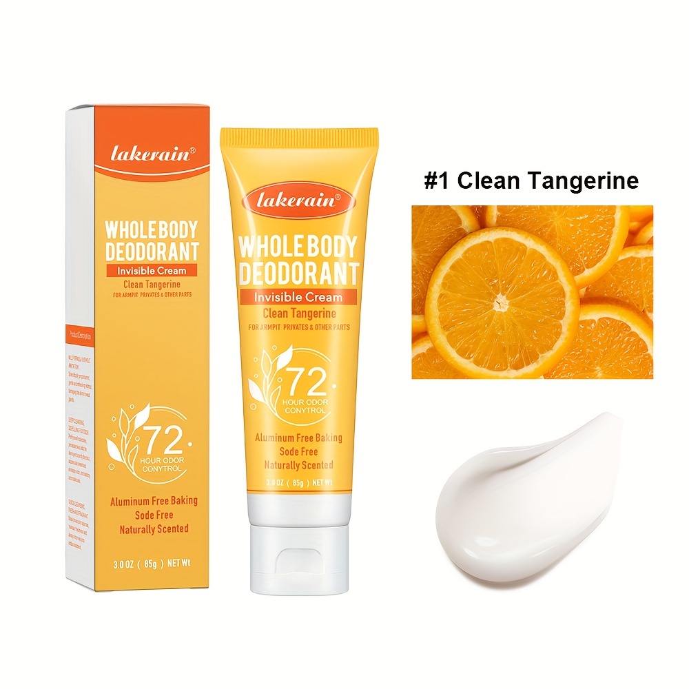 Clean Tangerine, Cream Tube Deodorant + Sweat Control