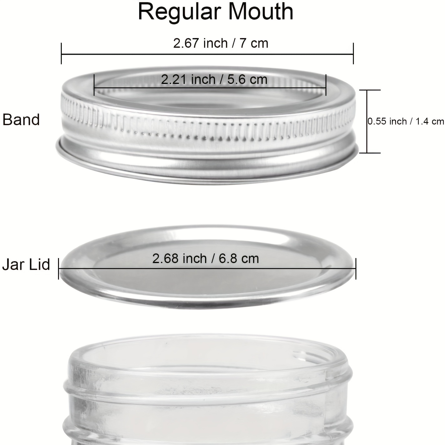 Wide Mouth Canning Lids,86mm Mason Canning Jar Lids,Leak Proof Split-Type Lids  Wide Mouth Jar Lids Fits Ball and Kerr Large Mouth Jars(24 pcs) 