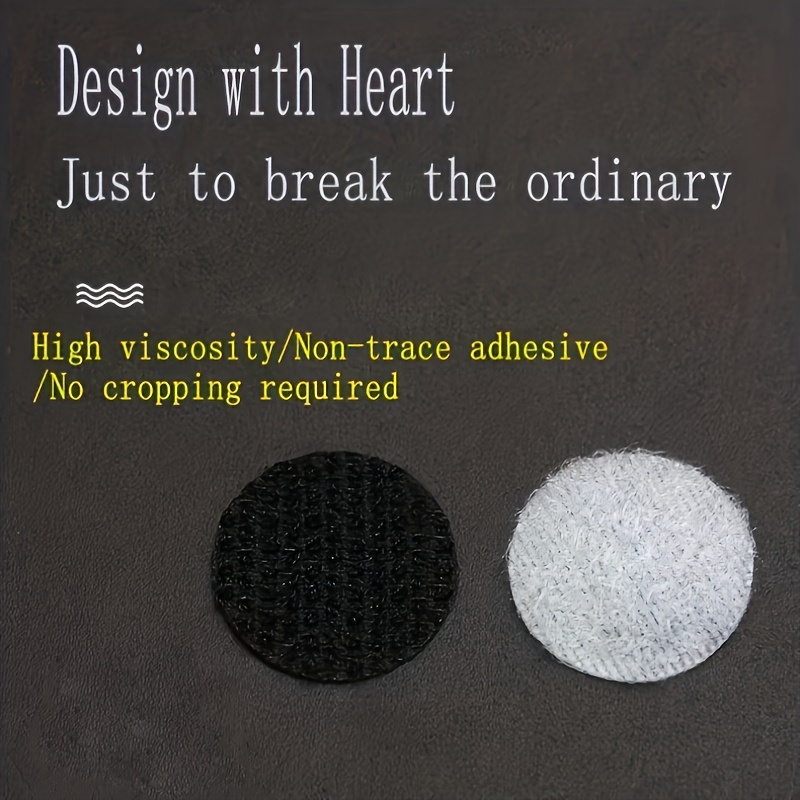 800pcs Sticky Back Hook Loop Coins 2.01cm Dia for School Office Arts