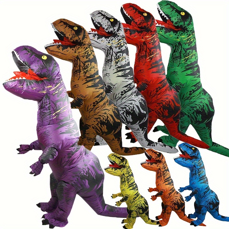 Costume de dinosaure gonflable pour adulte - Cadeau de Noël - Halloween -  Cosplay - Marron