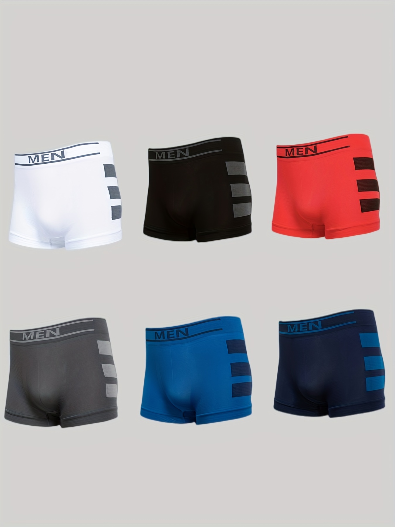 Fashion Men's Solid Cotton Underwear Loose Sports Boxer Shorts Breathable  Trunks Solid Color Lingerie Youth Convex Pouch Panties