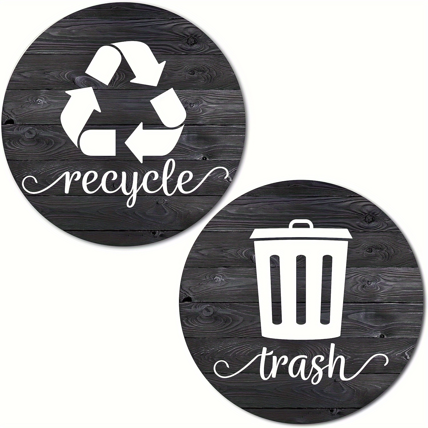 2 Stück Recycling-Logo, Magnetischer Mülleimer-Aufkleber Für Küchen- Mülleimer Und Recycling-Behälter, Zum Organisieren Ihres Mülleimers – Müll-  Und Recycling-Magnet-Kombination Für Mülleimer-Logo-Symbol, Bauernhaus- Mülleimer-Logo-Symbol, Magnet-Logo