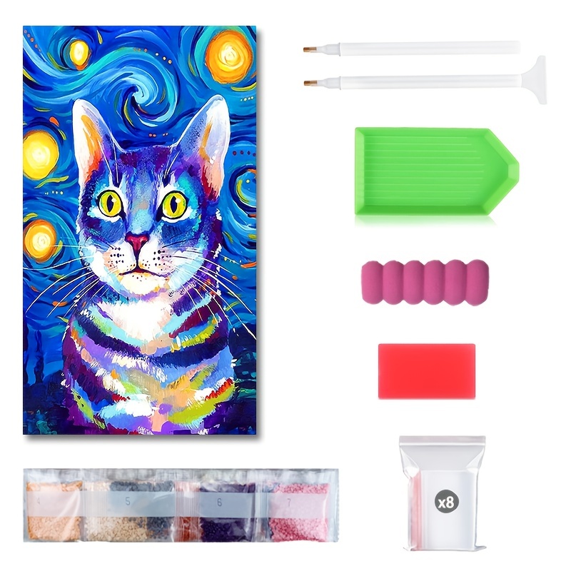 4 Sets Of Art Diamond Painting 5D DIY Animal Token Series Set Combination  Frameless Home Decorative Gift Painting 30 * 40cm / 11.8 * 15.7in