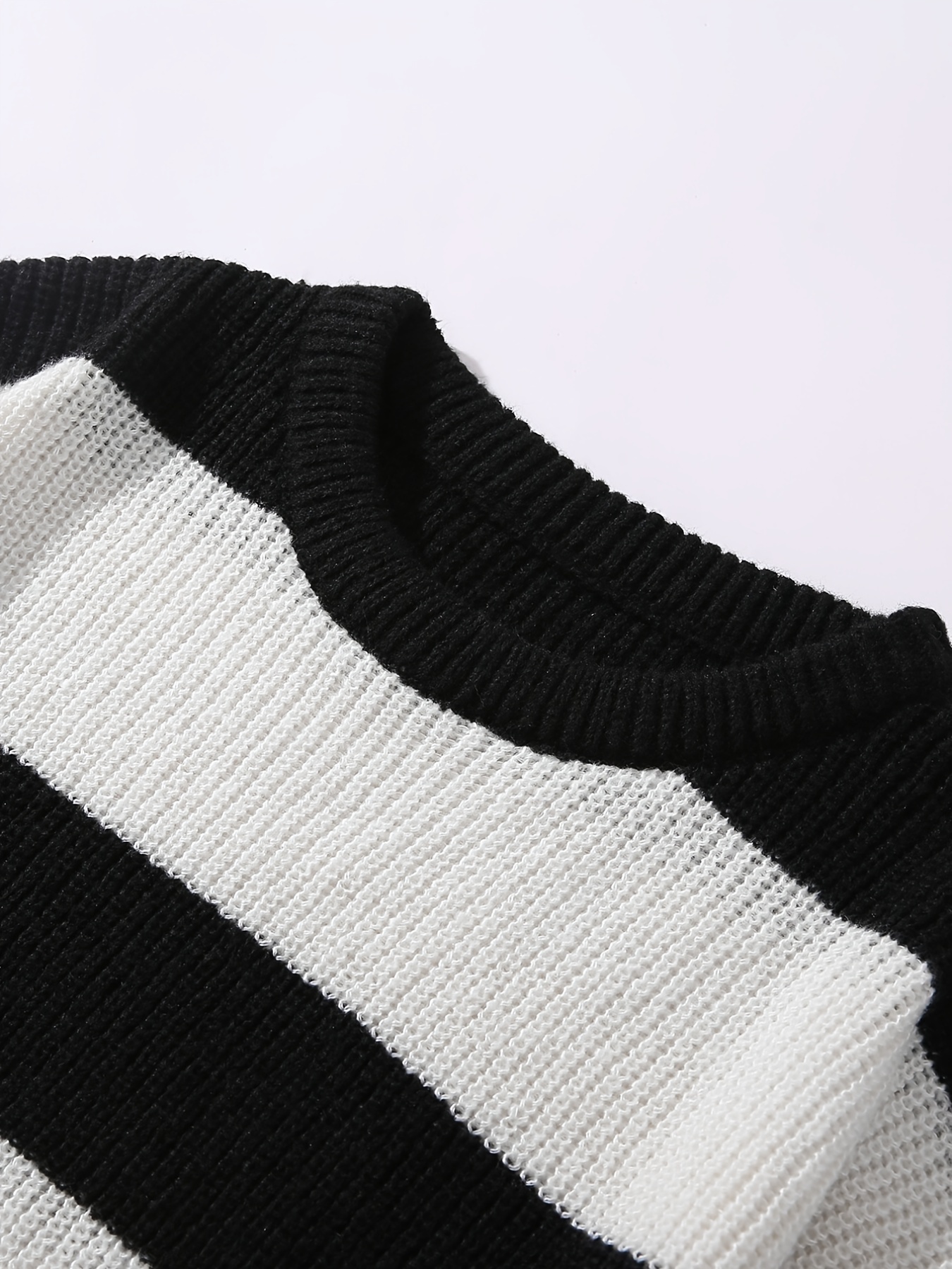 Trendy Men's Color Block Knitted Sweater - Warm And Comfortable