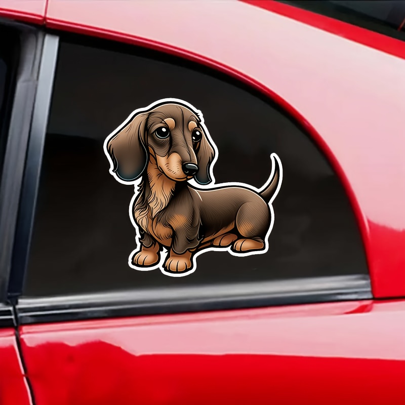Niedlicher Mini-Dackel-Hund, Vinyl-Autoaufkleber, Preiswerter Laptop,  Wildtiere, Vinyl-Aufkleber, Aufkleber Für Autos, Fenster, Laptops Und Mehr