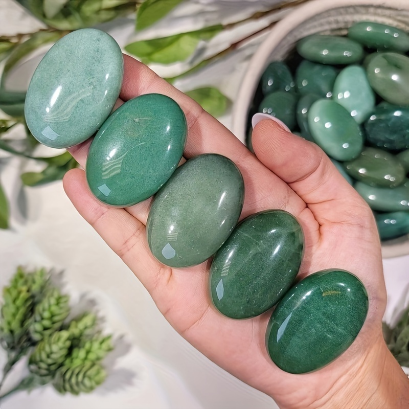 Natural Stone Green Jade Leaf Shape Stone Crafts Carving - Meditation  Healing Quartz For Home Decoration