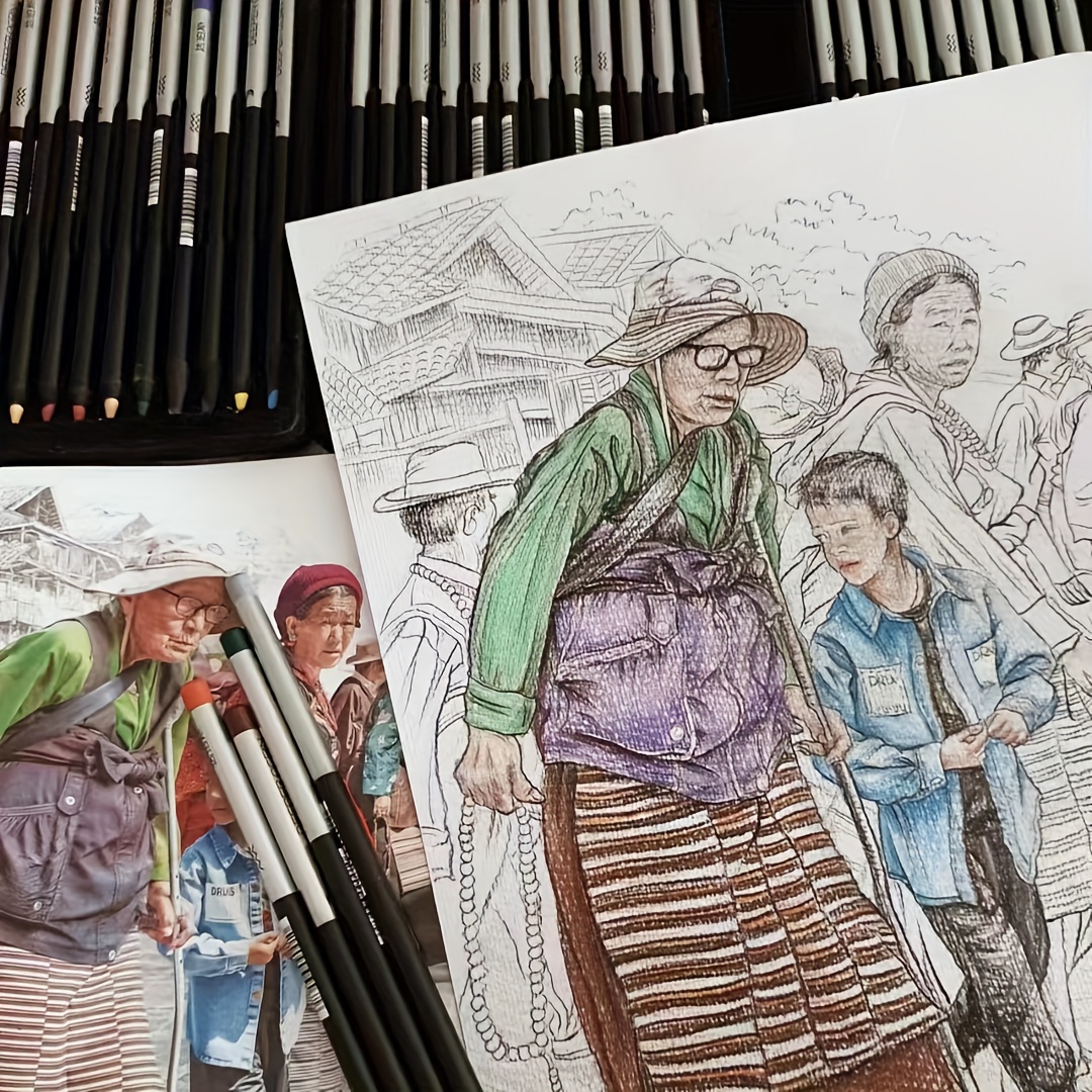 12/24 Sketch Pencils Professional Art Sketching Pencils - Temu