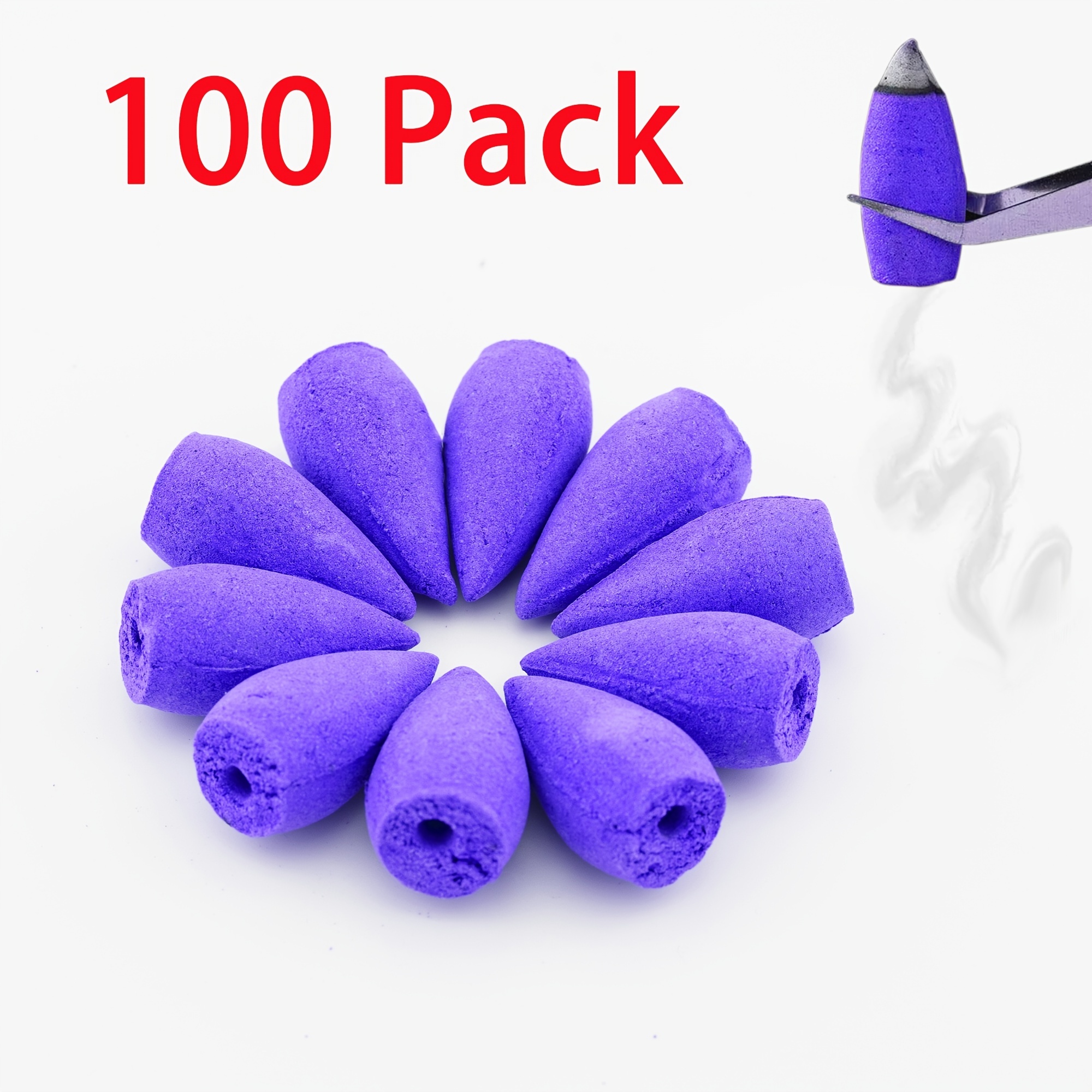 100pcs Cono Incienso Cono Incienso Cascada Natural Quemador - Temu