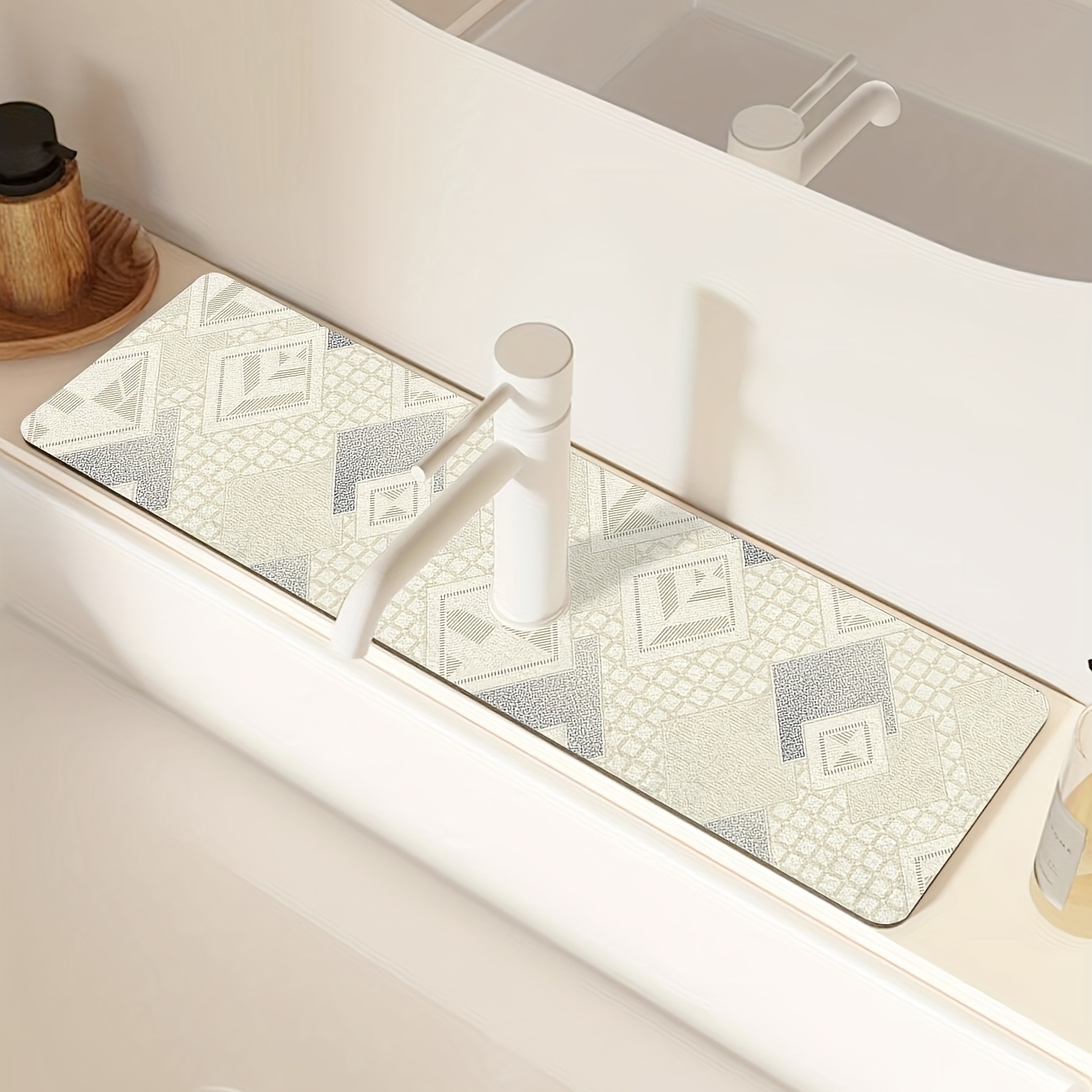 Diatom Mud Faucet Absorbent Mat Bathroom Faucet Splash Mat - Temu