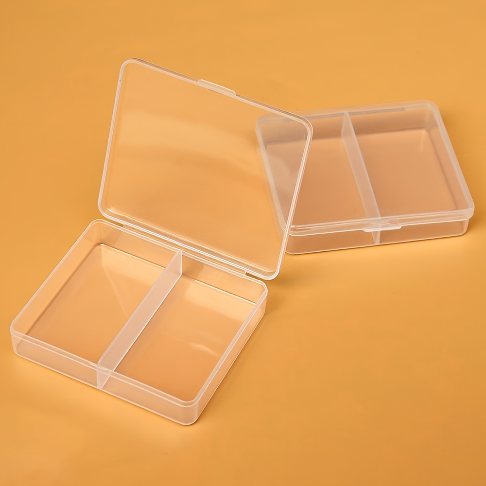 5/10/20pcs Plastic Mini Storage Box, Transparent Box, Portable Jewelry Box,  Flip Packaging Organizer Case, For Mini Items