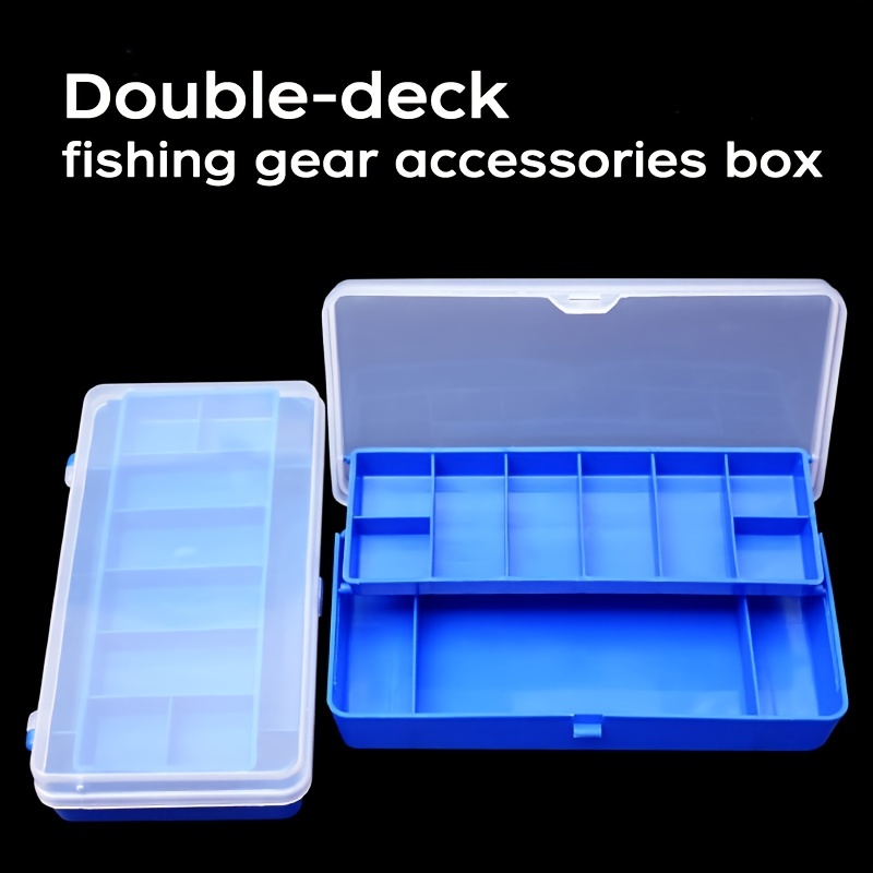 1 Pza - Caja De Plástico para Almacenamiento De Accesorios De Pesca, Caja  De Doble Capa Engrosada Organizadora para Cebo, Equipo De Pesca