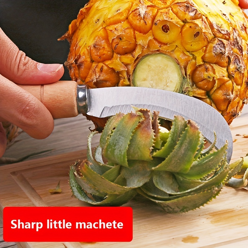 Bending Knife Fruit Knife Stainless Steel Pineapple Knife Mango Knife  Multi-functional Peeling Knife Roast Sausage Special Knife Cutting Hy9195 -  Temu