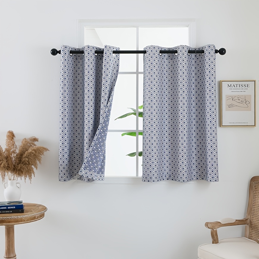 2 Panels Eyelet Sheer Curtains In Linen Effect Sheer Window Sheer