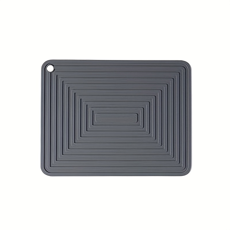 Stylish Silicone Drying Mat and Trivet - Black