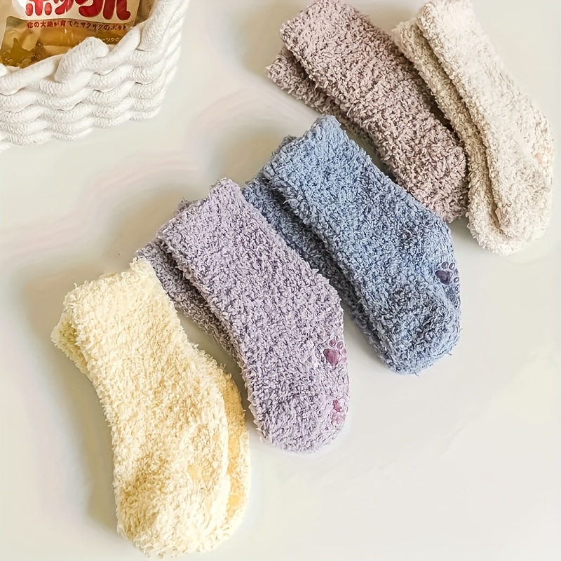 1 Paire De Chaussettes Bébé Automne Et Hiver Antidérapante Version Coréenne  Fleur Corail Chaud Et Confortable Chaussettes Mi-mollet Pour Nouveaux-nés  Et Nourrissons, Mode en ligne