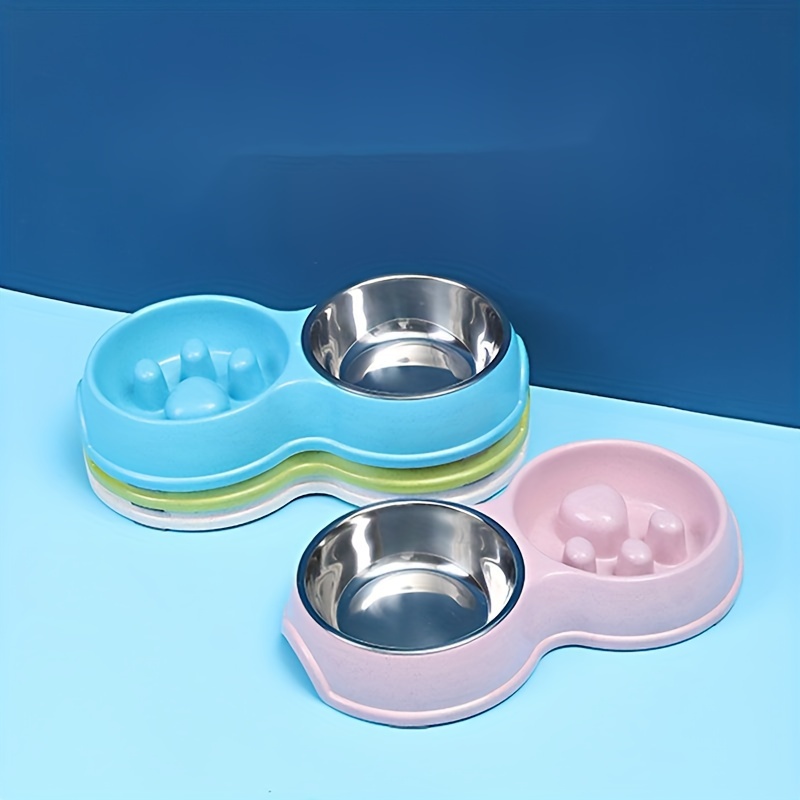 Slow Feeder Dog Bowl Food grade 304 Stainless Steel Dog Bowl - Temu