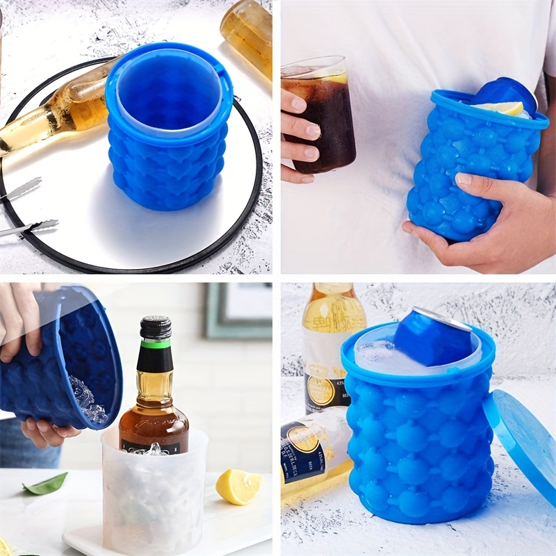 Large Silicone Plastic Ice Cube Maker Genie Wine Bucket Big Bucket Tray  Mold Cup
