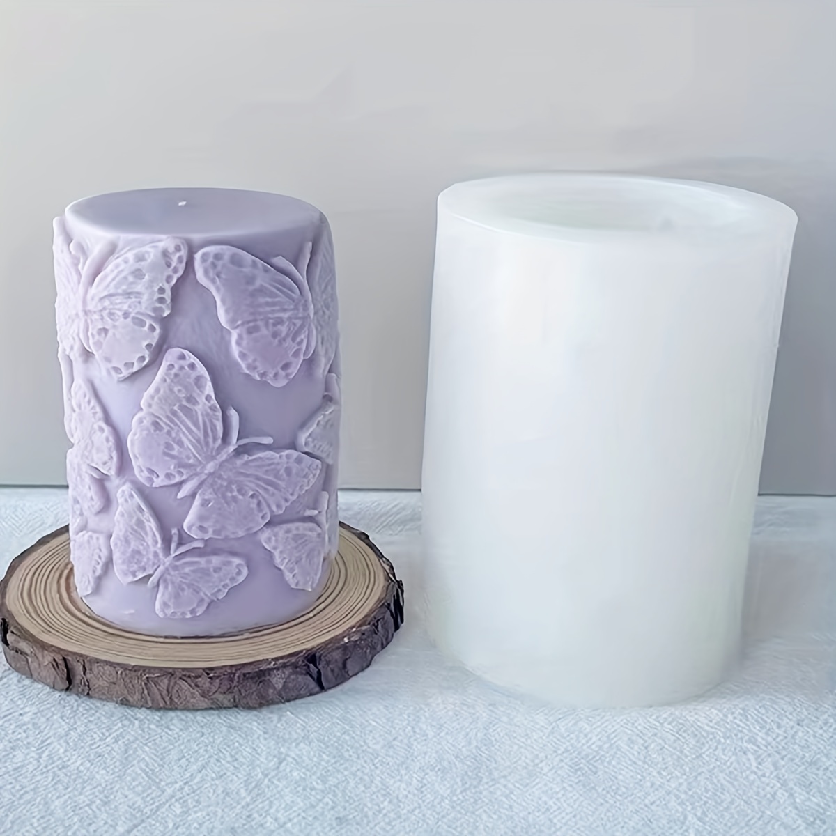 Cylinder Silicone Mold Diy Epoxy Resin Candle Mould - Temu