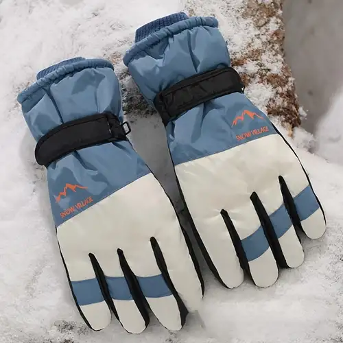 Achiou Guantes de esquí para niños, guantes de nieve impermeables de  invierno para niños, guantes de snowboard cálidos para pantalla táctil,  para