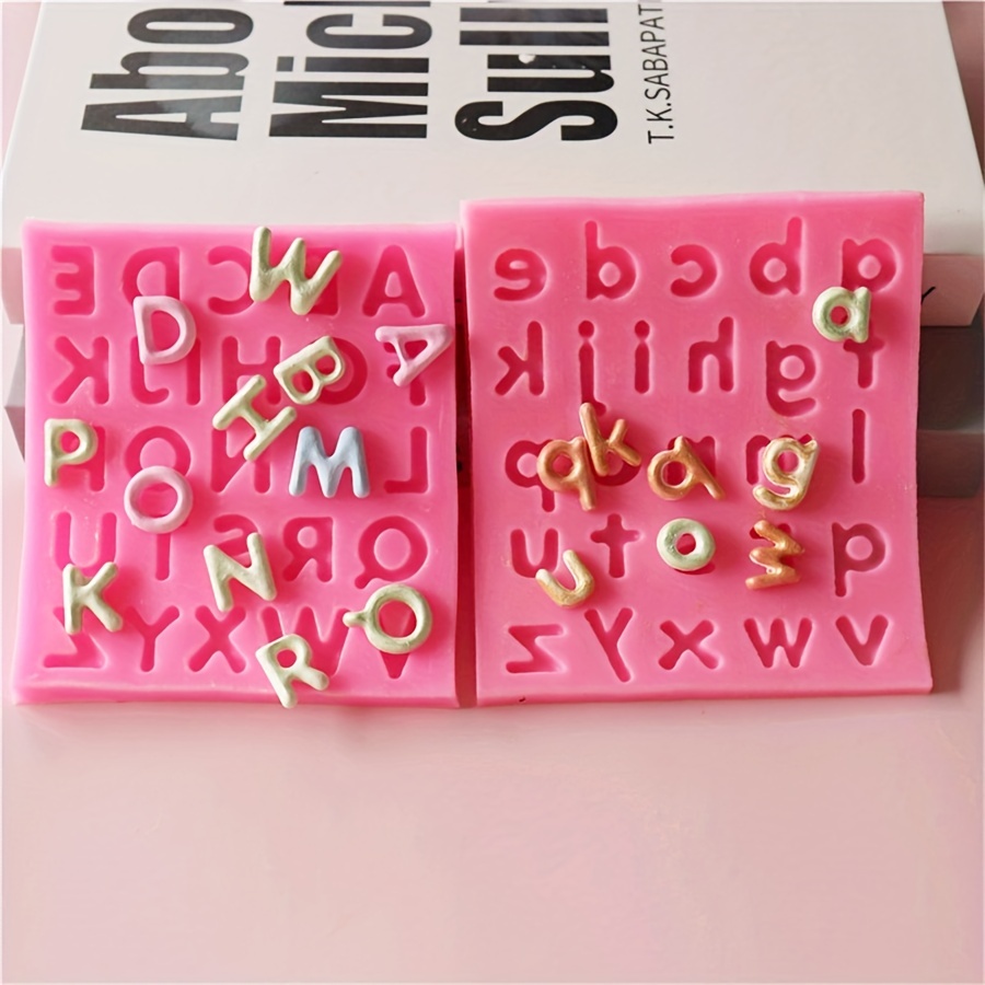

2pcs, Letter Fondant Mold, 3d Silicone Mold, Candy Mold, Chocolate Mold, Baking Tools, Kitchen Gadgets, Kitchen Accessories