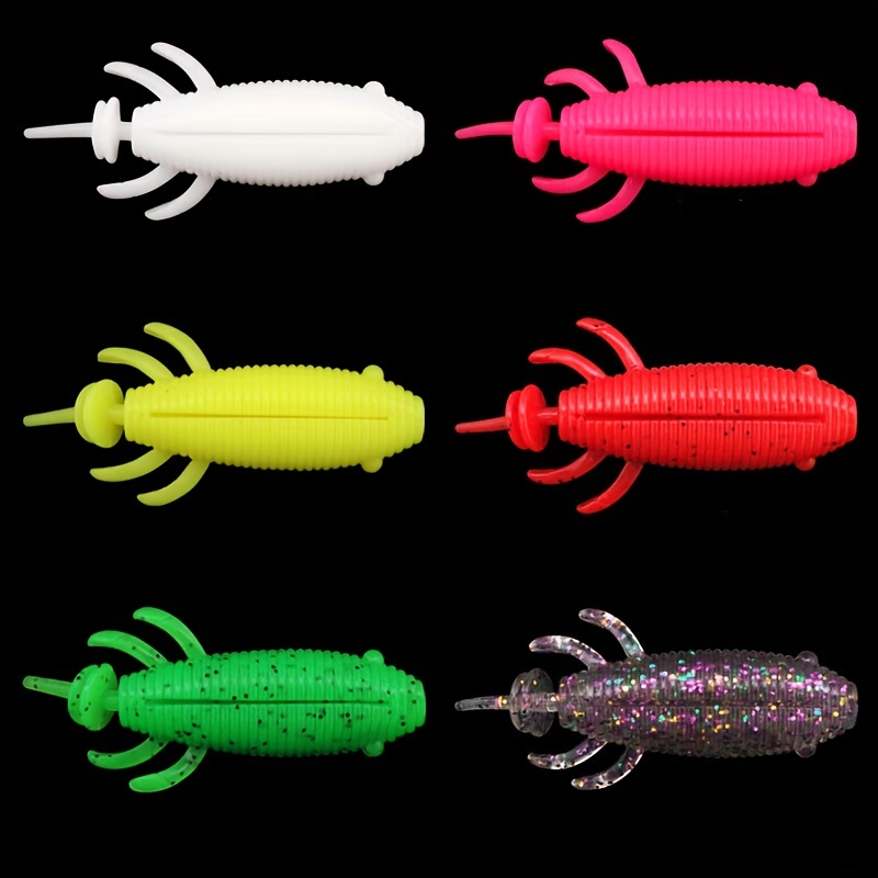Mixed Color Bait Hook Imitation Insect Lure Single - Temu