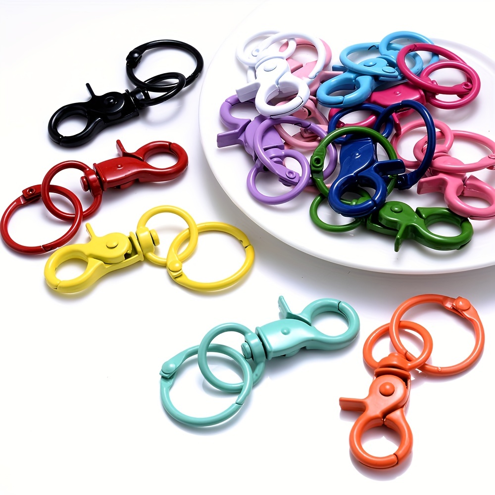 Candy Colors Plastic Lobster Clasps Hooks Key Chain Sweet - Temu