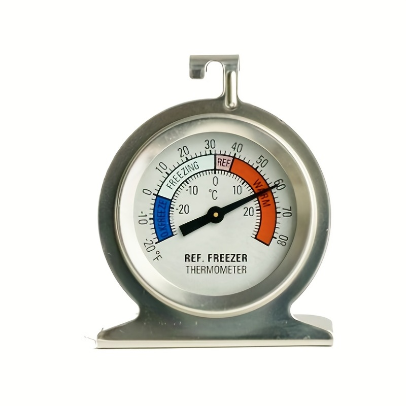 Termómetro para refrigerador de acero inoxidable, termómetro para congelador,  termómetro para congelador, termómetro para cocina, termómetro para cocinar  JM