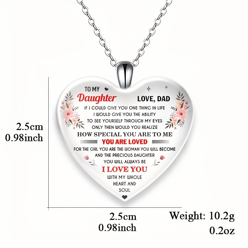 To my daughter love 2024 dad necklace