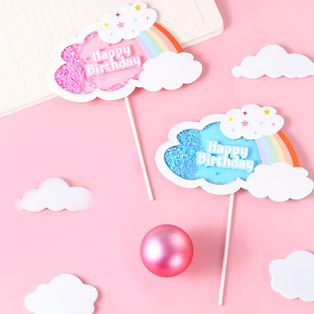 Pastel Rainbow Party Decoration Set Pastel Rainbow Themed Party Kit Happy  Birthday Pastel Color Banner Rainbow Bridge Balloons Cake Topper For Pastel