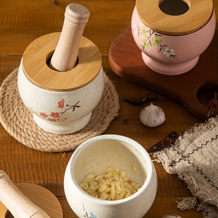 Grinder Bowl With Rod Hammer Multipurpose Garlic Masher - Temu
