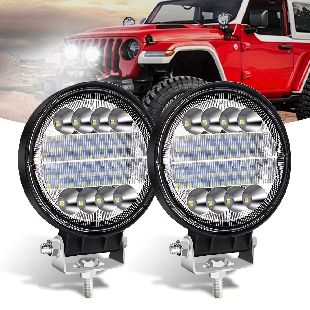 Off-Road LED Work Light - 6 Round Adjustable Spot Light With