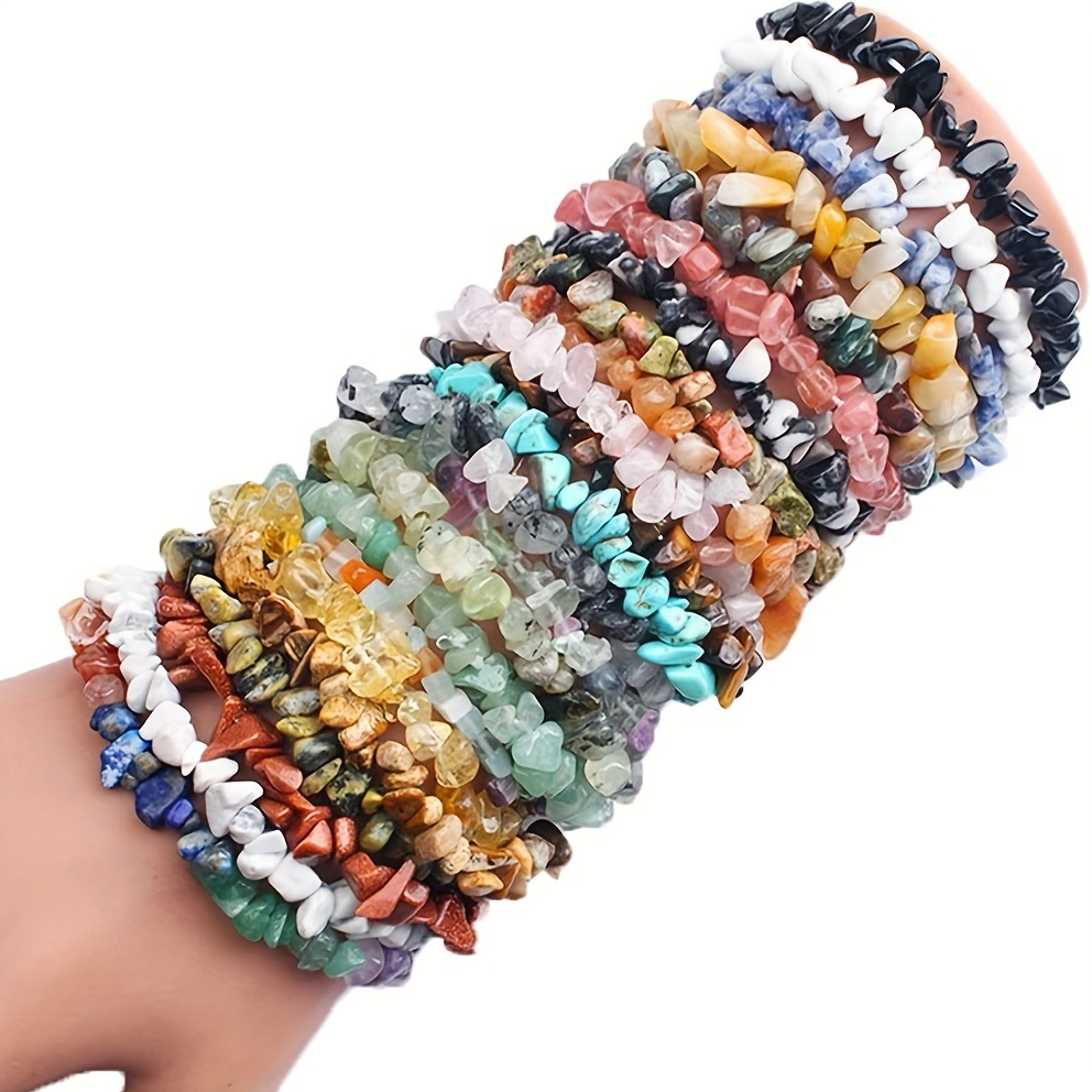 Random Mixed Color Natural Gemstone Beads Synthetic Loose - Temu