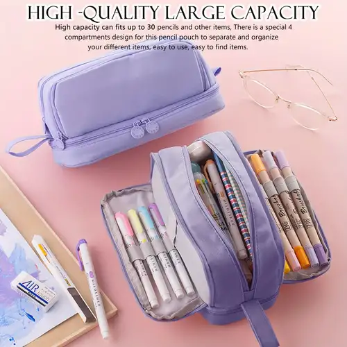 1 Pc Pencil Case Large Expandable Pencil Case Girls - Temu