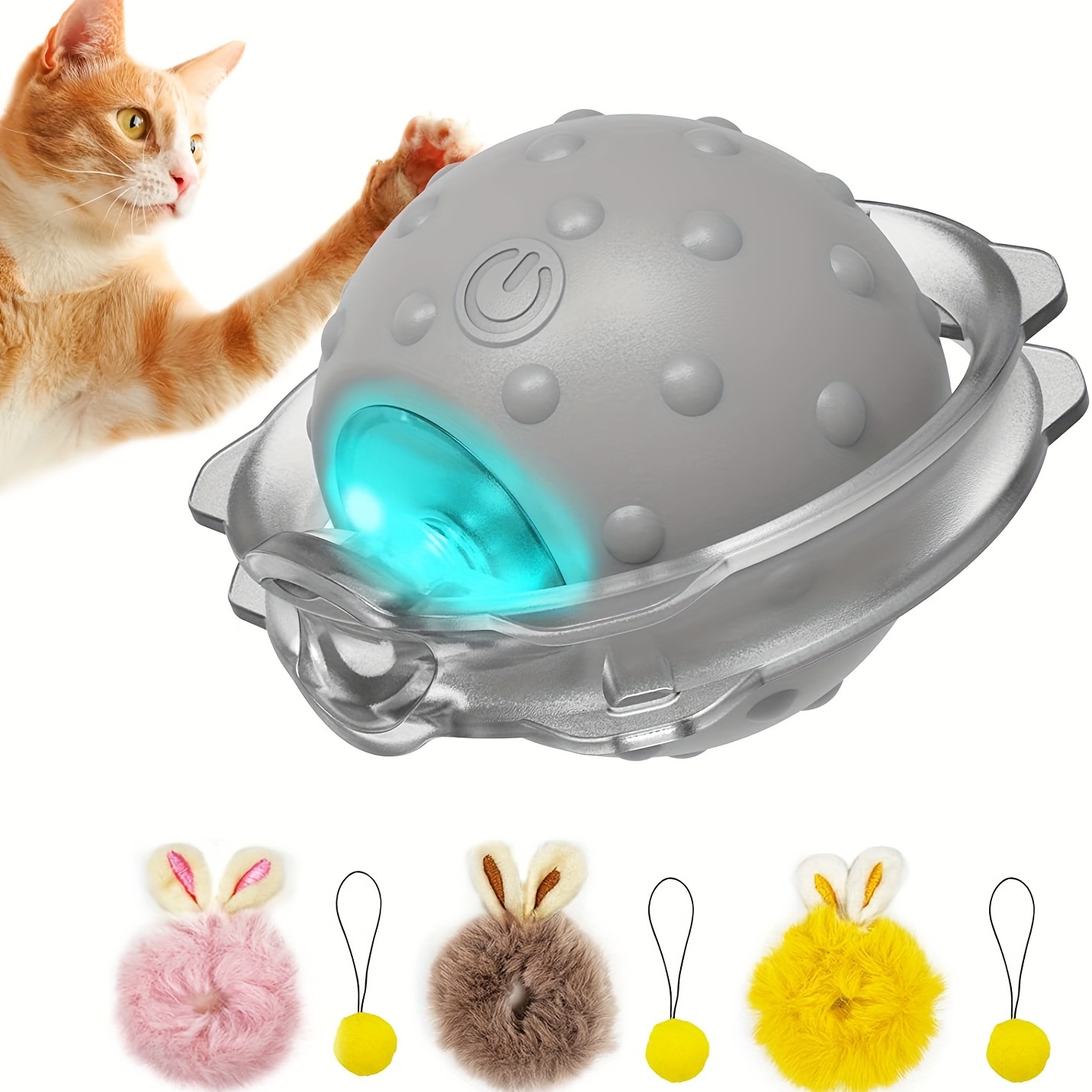 OSUDM giocattolo automatico per gatti Smart Laser Teasing collare per gatti  ricarica USB elettrica gattino giocattoli divertenti formazione interattiva  articoli per animali domestici