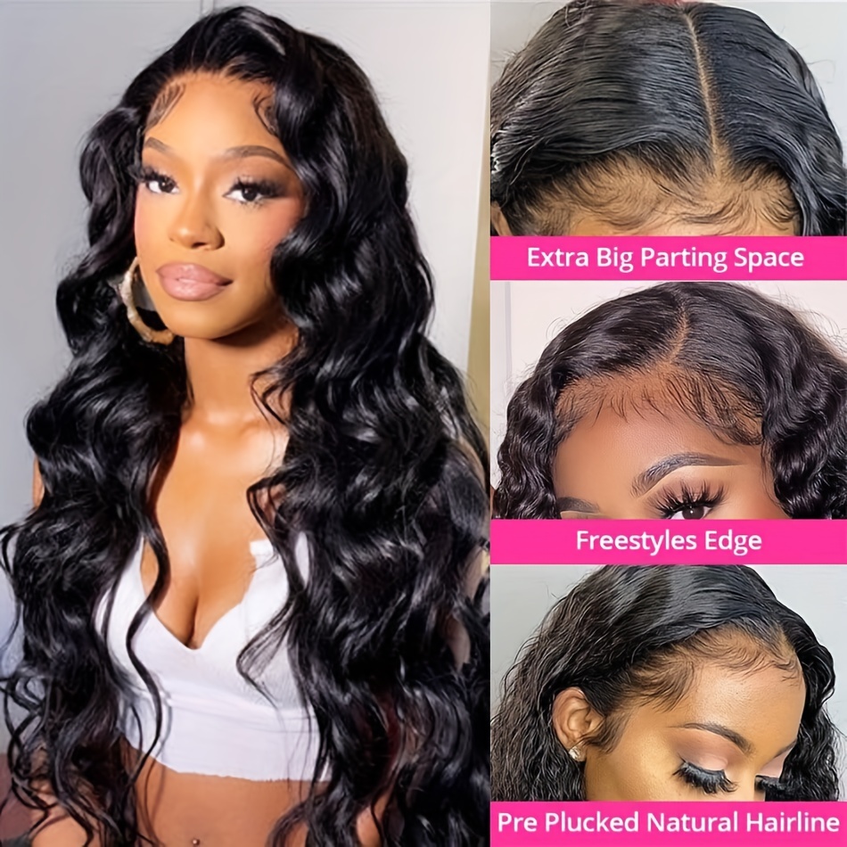 Body Wave Human Hair Wigs Brazilian Hair Pre Plucked Wet and Wavy