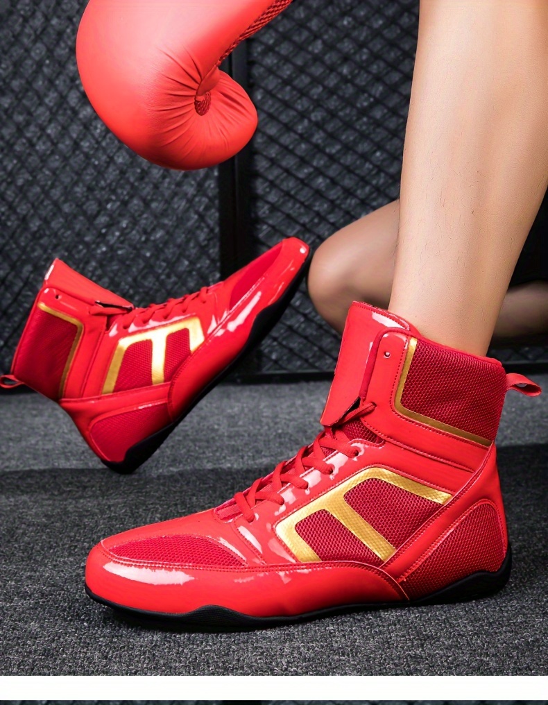  TECDOTO Zapatos profesionales de boxeo para hombre, botas de  boxeo, zapatos de entrenamiento de combate, zapatos de combate para hombre,  zapatos de boxeo, rojo 11 : Ropa, Zapatos y Joyería