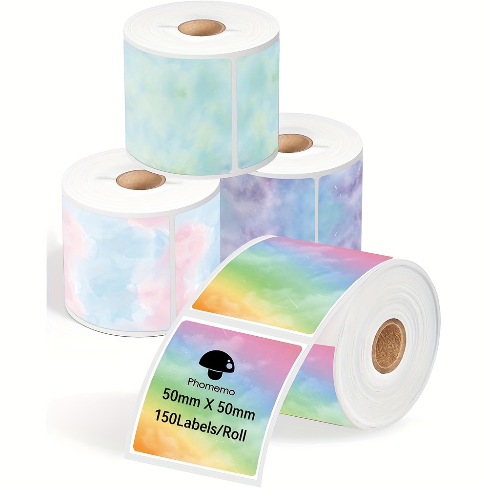 Papier thermique couleur pour imprimante, 3 rouleaux de papier couleur  imprimable pour mini imprimante photo portable, impression d'étiquettes,  non adhésif, 57 x 30 mm - Violet